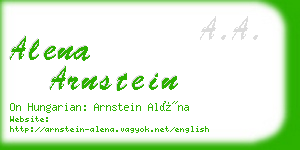 alena arnstein business card